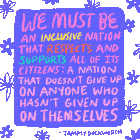 Tammy Inclusive Nation Sticker - Tammy Inclusive Nation Respects And Supports Stickers
