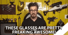 These Glasses Are Pretty Freaking Awesome Wearing Glasses GIF - These Glasses Are Pretty Freaking Awesome Wearing Glasses Smart Glasses GIFs