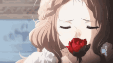anime sad rose
