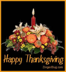Happy Thanks Giving Flowers GIF - Happy Thanks Giving Flowers Candle GIFs