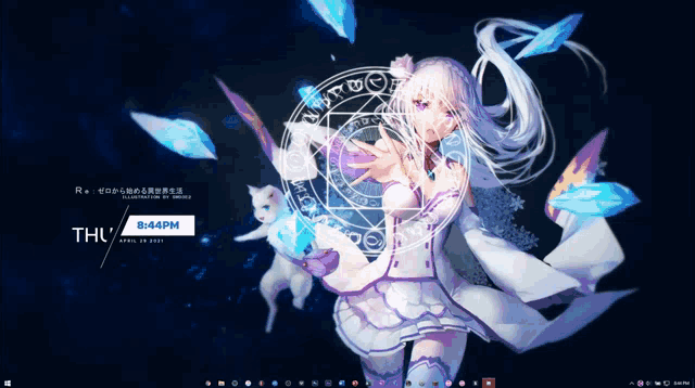 Emilia Wallpaper Gif Emilia Wallpaper Rezero Discover Share Gifs