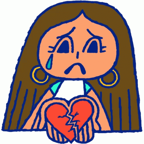 Tearful Lola Is Broken Hearted Sticker - Hopeless Romance101 ...