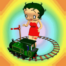 Toy Train Betty Boop GIF - Toy Train Betty Boop Betty Boop Dancing GIFs