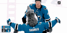 San Jose Sharks Sj Sharkie GIF - San Jose Sharks Sj Sharkie Hugs GIFs