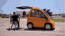 Smart Car Wheel Chair GIF - Smart Car Wheel Chair Wheel Chair Driver GIFs