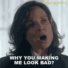 Why You Making Me Look Bad Meg Jackson GIF - Why You Making Me Look Bad Meg Jackson Wentworth GIFs
