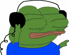 pepe music listening to music to the beat relaxing
