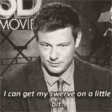 Cory Monteith Glee GIF - Cory Monteith Glee I Can Get My Swerve On A Little Bit GIFs