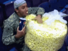 Popcorn Eating GIF - Popcorn Eating Pepsi GIFs