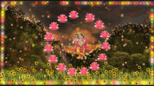 Jai Sh Krishna Spinning GIF - Jai Sh Krishna Spinning Flowers GIFs