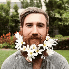 Flowers In Beard GIF - Beard Flowers Flowers In Beard GIFs