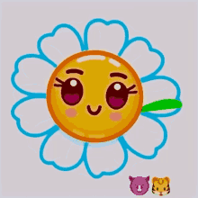 happy flower daisy romashka cute