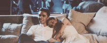 Couch Cuddle GIF - Couch Cuddle Couple On Sofa GIFs