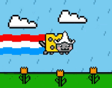 Dutch GIF - Dutch Nyan Cat Flying Raining GIFs