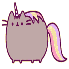 pusheen unicorn cat cute mythical