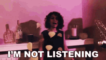 Im Not Listening Alessia Cara GIF - Im Not Listening Alessia Cara Here GIFs