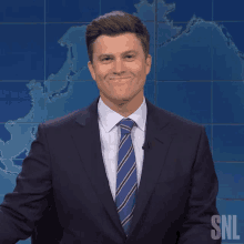 Trying Not To Laugh Colin Jost GIF - Trying Not To Laugh Colin Jost Saturday Night Live GIFs