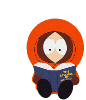Reading Kenny Mccormick Sticker - Reading Kenny Mccormick South Park Stickers