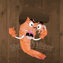 shrimp enojado angry shrimp n beer
