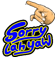 Hand With Index Finger Wiggling And Text Nu-uh In Indonesian Slang Sticker - Gaul Jadul Sorry Lah Stickers