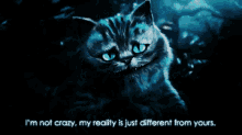 Alice In Wonderland Cheshire Cat GIF - Alice In Wonderland Cheshire Cat Im Not Crazy GIFs