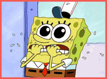 Spongebob Squarepants Nail Biting GIF - Spongebob Squarepants Spongebob Nail Biting GIFs