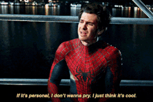 Spider Man If Its Personal GIF - Spider Man If Its Personal I Dont Wanna Pry GIFs