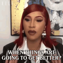 When Are Things Are Going To Get Better Cardi B GIF - When Are Things Are Going To Get Better Cardi B Elle GIFs