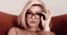 Gigi Hadid Eye Glasses GIF - Gigi Hadid Eye Glasses Whoa GIFs