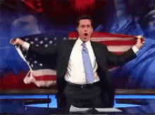 Woooooo GIF - Stephen Colbert 4th Of July Independence Day GIFs