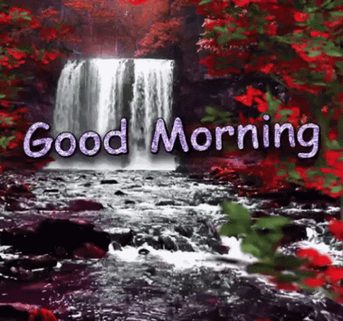 Good Waterfall GIF - Good Morning Waterfall Nature - & GIFs