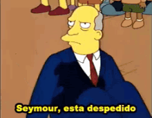 Director Corriendo A Seymour GIF - Skinner Los Simpson Despedido GIFs