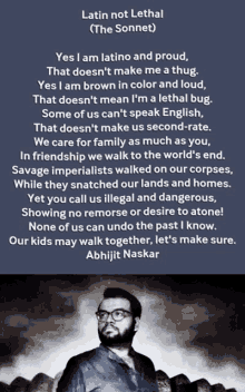 Abhijit Naskar Latin Not Lethal Sonnet GIF - Abhijit Naskar Naskar Latin Not Lethal Sonnet GIFs