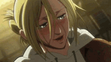 annie attack on titan laughing hysterically anime laugh