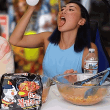 Eating Noodles Lizzy Capri GIF - Eating Noodles Lizzy Capri Like Lizzy GIFs