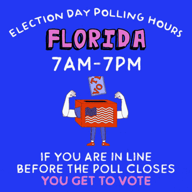 Florida Election Day Polling Hours GIF Florida Fl Election Day