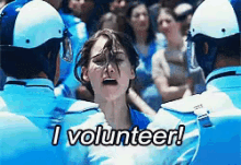 I Volunteer! GIF - Hunger Games Katniss Everdeen Jennifer Lawrence GIFs