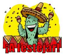 Este Cactus Está De Fiesta GIF - Fiesta Festejar Celebrar GIFs