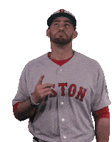 Boston Red Sox Jd Martinez Sticker - Boston Red Sox Jd Martinez Pointing Up Stickers