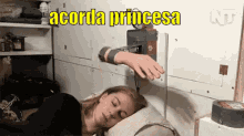 Acorda Levanta Vamos Dormindo Princesa GIF - Wake Up Get Up Lets Go GIFs