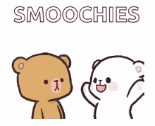 Milk And Mocha Bear GIF - Milk And Mocha Bear Kiss GIFs
