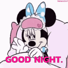 Good Night Bedtime GIF - Good Night Bedtime Minnie Mouse GIFs