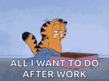 Garfield Tired GIF - Garfield Tired Monday GIFs