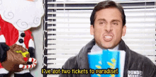michae scott tickets to paradise the office