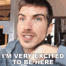 Im Very Excited To Be Here Joey Graceffa GIF - Im Very Excited To Be Here Joey Graceffa Excited GIFs