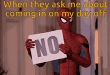 No Spider Man GIF - No Spider Man Coming In On Day Off GIFs