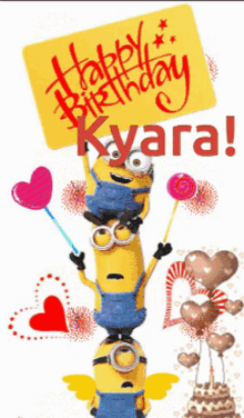 Kyara Birthday GIF - Kyara Birthday Minion GIFs