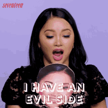 I Have An Evil Side Lana Condor GIF - I Have An Evil Side Lana Condor Seventeen GIFs