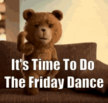 Happy Friday Friday Dance GIF - Happy Friday Friday Dance Teddy Bear GIFs