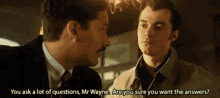 Ask A Lot Of Questions Alfred Pennyworth GIF - Ask A Lot Of Questions Alfred Pennyworth Thomas Wayne GIFs